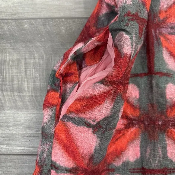 Free People Heart Eyes Mini Dress Watermelon Combo Red Women's Size Large NWOT
