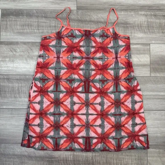 Free People Heart Eyes Mini Dress Watermelon Combo Red Women's Size Large NWOT