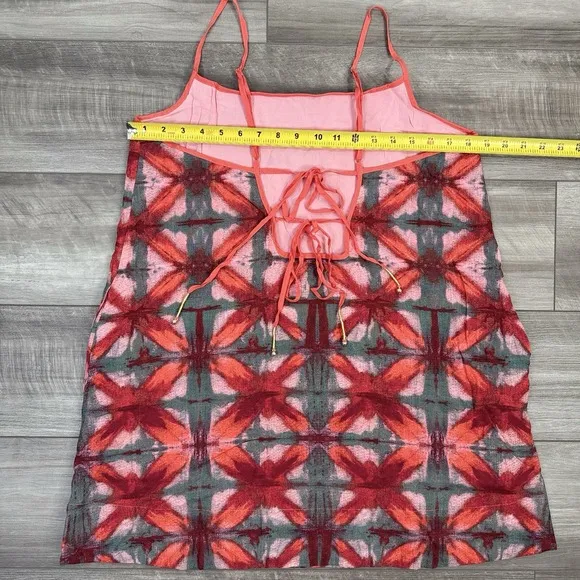 Free People Heart Eyes Mini Dress Watermelon Combo Red Women's Size Large NWOT