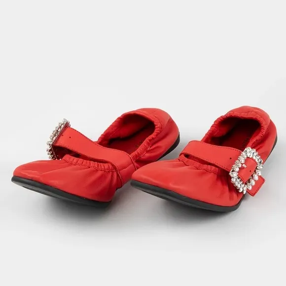 FREE PEOPLE Leather Ursa Gemini Ballet Flats