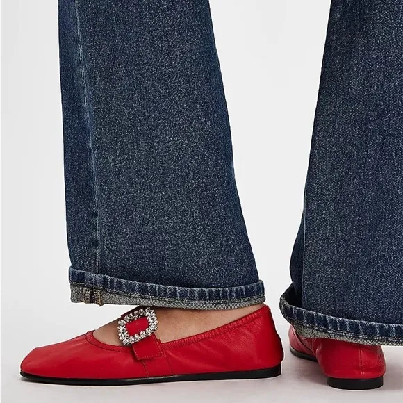 FREE PEOPLE Leather Ursa Gemini Ballet Flats