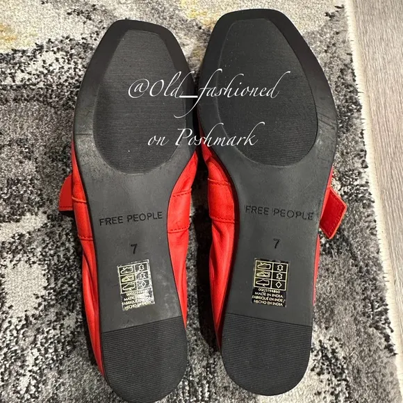 FREE PEOPLE Leather Ursa Gemini Ballet Flats