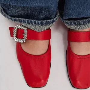 FREE PEOPLE Leather Ursa Gemini Ballet Flats
