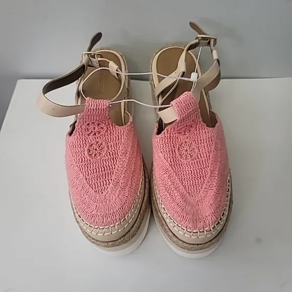 Free People Morning In Mykonos Crochet Platform Wedge Espadrilles