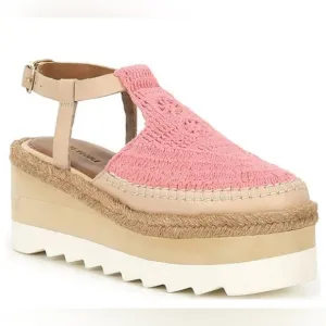 Free People Morning In Mykonos Crochet Platform Wedge Espadrilles