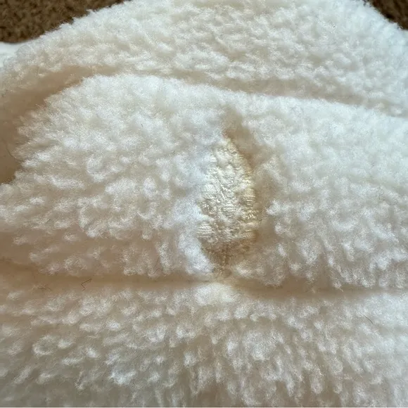 Free People Movement  Glacier Fleece Front Zip &amp; Snap Longline Jacket in Ivory L