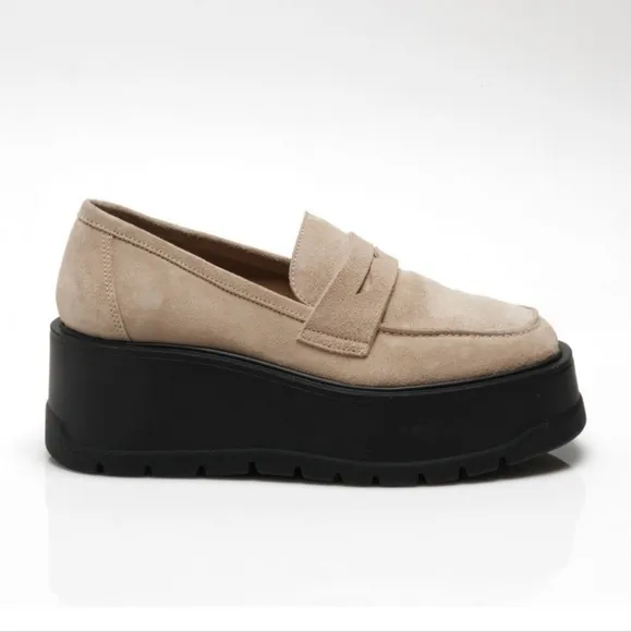 Free People Nico suede platform loafers