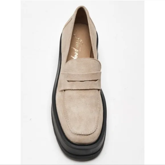 Free People Nico suede platform loafers