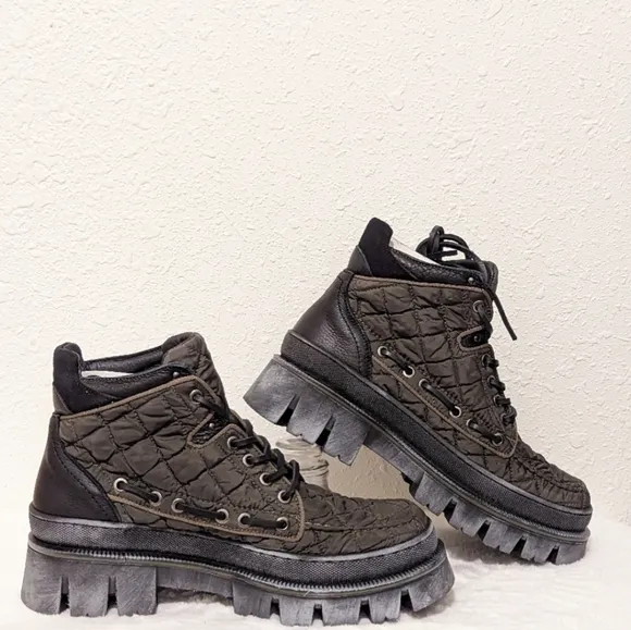 Free People Quilted Dawn Hiker Boots Platformed Women's 8.5