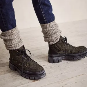 Free People Quilted Dawn Hiker Boots Platformed Women's 8.5