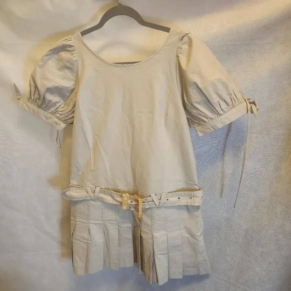 Free People SEVI Mini Pleats Dress In French Oak Sz M, XL