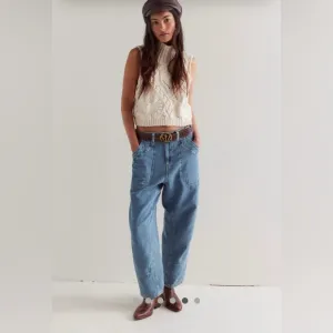 Free People We The Free Midnight Voyage Harem Jeans size Large - NWT