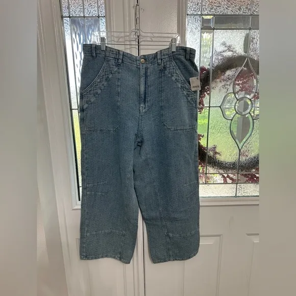 Free People We The Free Midnight Voyage Harem Jeans size Large - NWT