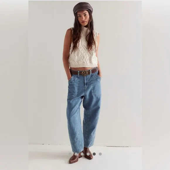Free People “We The Free” Midnight VoyageHarem Jeans size various sizes - NWT