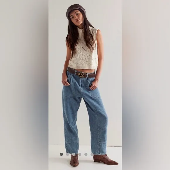 Free People “We The Free” Midnight VoyageHarem Jeans size various sizes - NWT