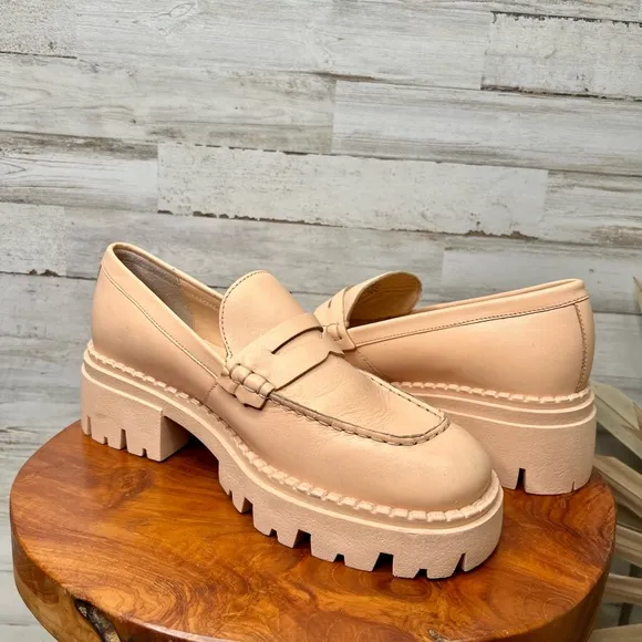Free People Women's Lyra Lug Sole Loafers in Cantaloupe Size EU 39.5 Casual Shoe
