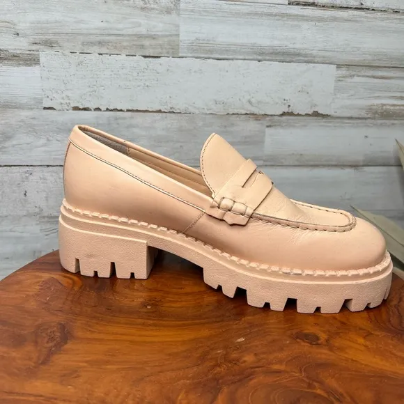 Free People Women's Lyra Lug Sole Loafers in Cantaloupe Size EU 39.5 Casual Shoe