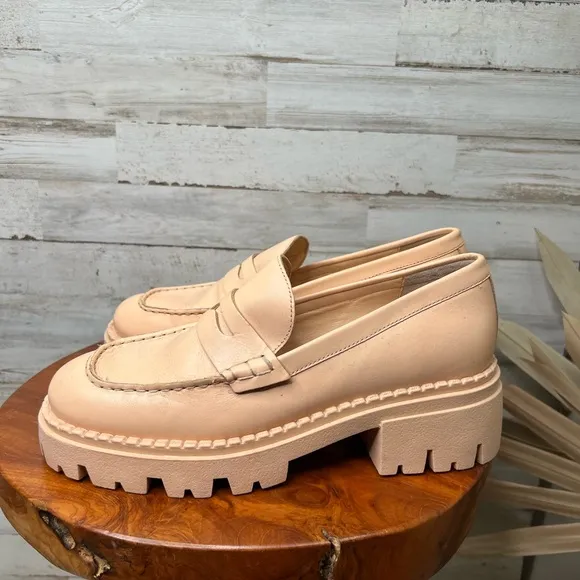 Free People Women's Lyra Lug Sole Loafers in Cantaloupe Size EU 39.5 Casual Shoe