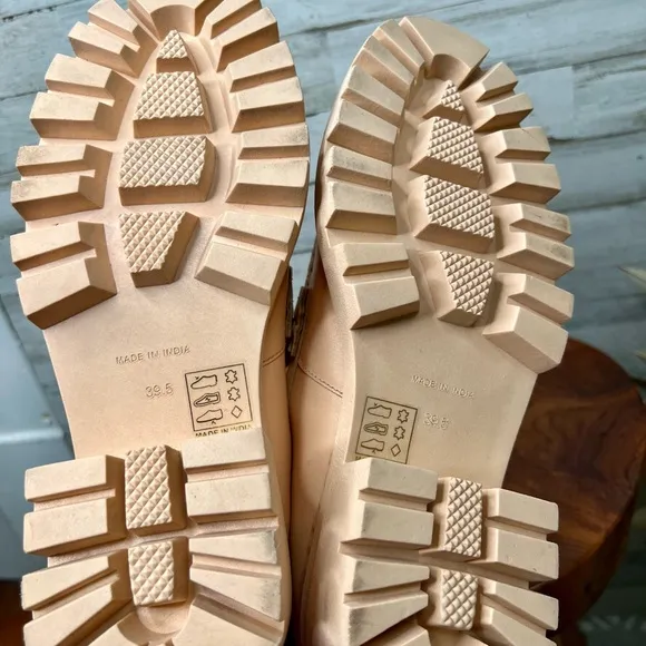 Free People Women's Lyra Lug Sole Loafers in Cantaloupe Size EU 39.5 Casual Shoe