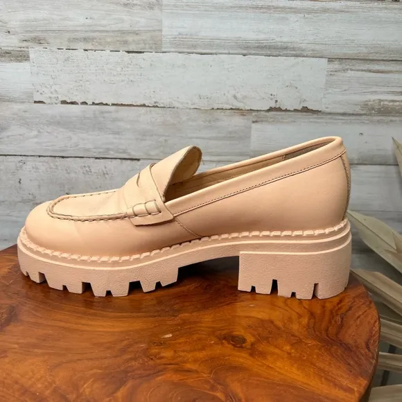 Free People Women's Lyra Lug Sole Loafers in Cantaloupe Size EU 39.5 Casual Shoe