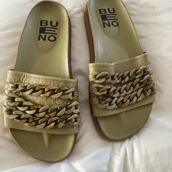 Free People Bueno Chain Mail Slide Sandal 38
