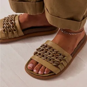 Free People Bueno Chain Mail Slide Sandal 38