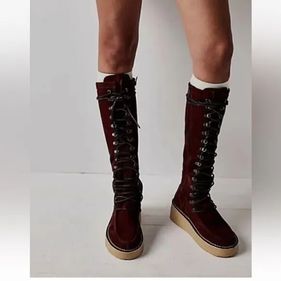 FREE PEOPLEAva Tall Lace Up Boots