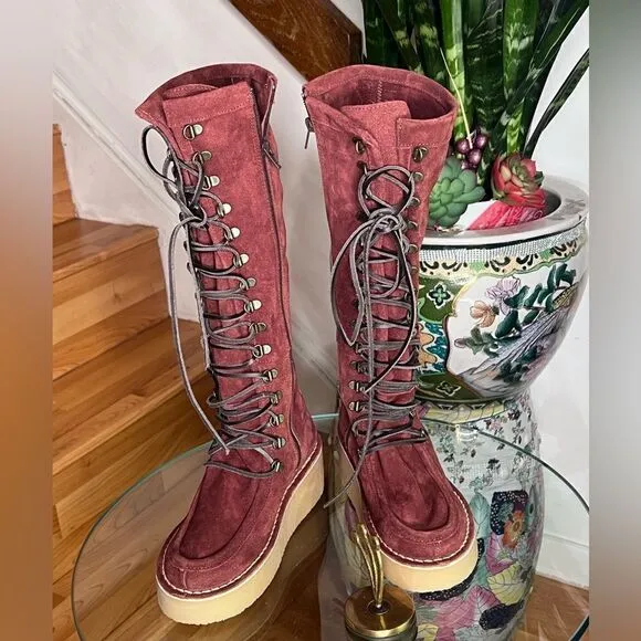 FREE PEOPLEAva Tall Lace Up Boots