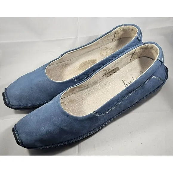 French Sole FS/NY Women's Stella Cobalt Blue Suede Slip-On Loafer Size 11