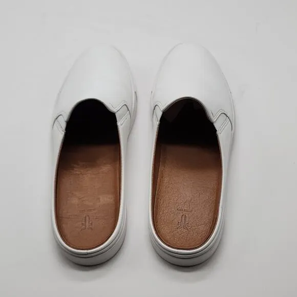 FRYE IVY MULE SNEAKERS WHITE TUMBLED COW LEATHER WOMEN'S 11 NWOB