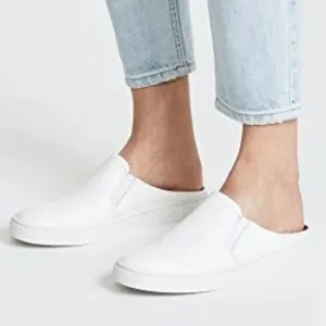 FRYE IVY MULE SNEAKERS WHITE TUMBLED COW LEATHER WOMEN'S 11 NWOB