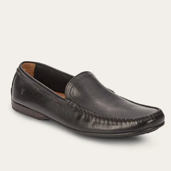 FRYE LEWIS VENETIAN Mens Loafers Size 7.5 Black NWOT