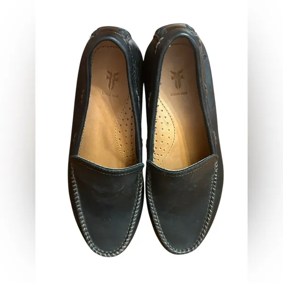 FRYE LEWIS VENETIAN Mens Loafers Size 7.5 Black NWOT