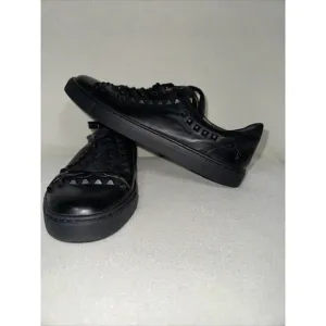 Frye Women’s Ivy Deco Stud Black Leather Lace-Up Sneaker Shoes Size 8 3470529