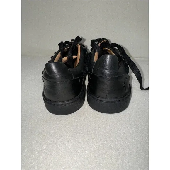 Frye Women’s Ivy Deco Stud Black Leather Lace-Up Sneaker Shoes Size 8 3470529