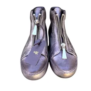 Frye Womens Lena Zip Hightop Fashion Sneakers In Black Metallic Size 9.5 — NWT