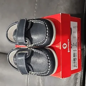 GARVALIN 50 aniversario Boys Shoe Navy Blue Leather Size 21