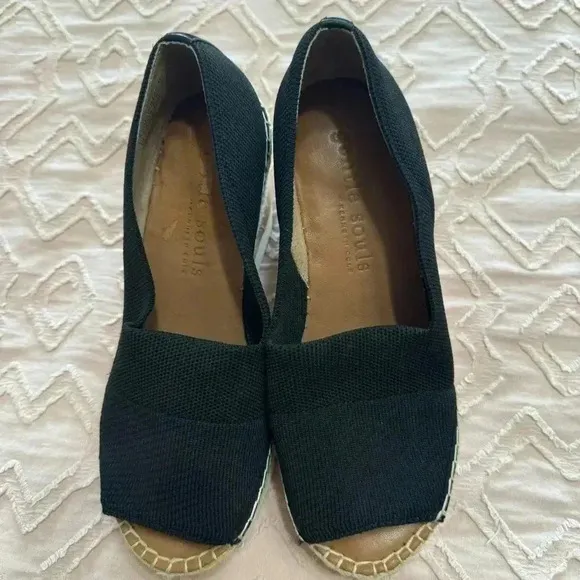 Gentle Souls Womens Elyssa Black Espadrilles Size 6 Medium SUPER COMFORTABLE