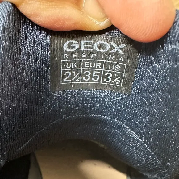Geox J Alonisso Boys Navy Sneakers Size 3 1/2