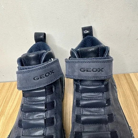 Geox J Alonisso Boys Navy Sneakers Size 3 1/2