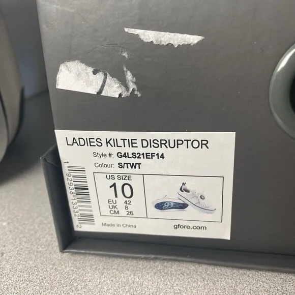G/Fore G4 Fore USA Kiltie Disruptor Golf Shoe Sneakers Ladies  10 White Navy