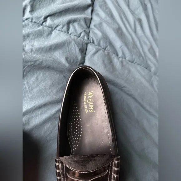 GH Bass Velvet/Leather Weejuns, 8D, Like New