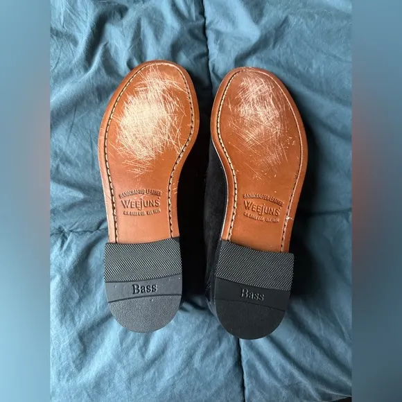 GH Bass Velvet/Leather Weejuns, 8D, Like New
