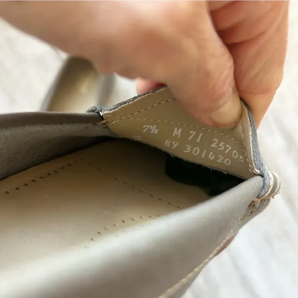 G.H. Bass Whitney Easy Weejuns Penny Loafers Gray Nappa Leather Size 7.5M