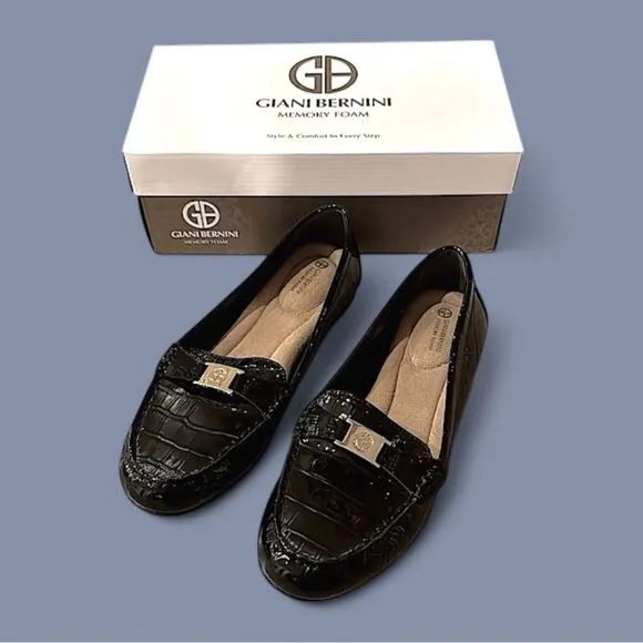 Giani Bernini Dailyn Croc Loafers Black
