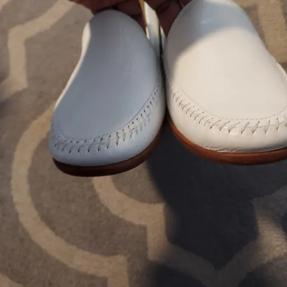 Giorgio Brutini Soft White Leather slip on loafer Sz 10.5
