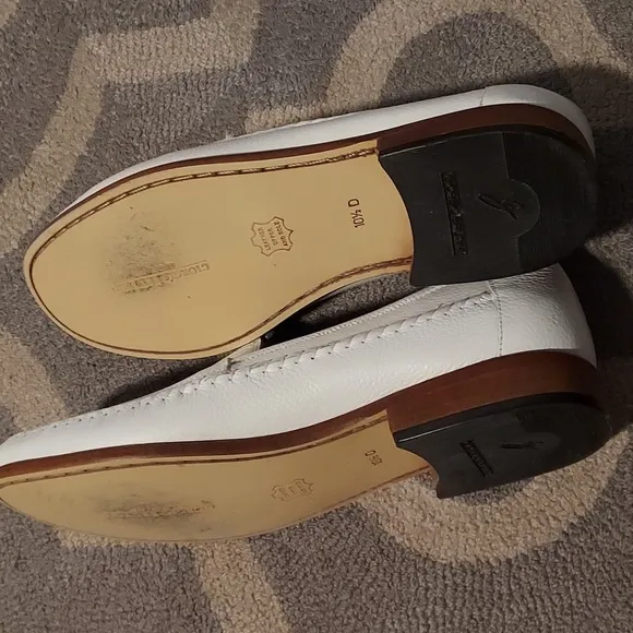 Giorgio Brutini Soft White Leather slip on loafer Sz 10.5