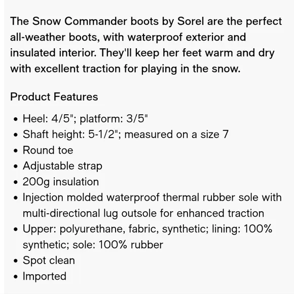Girls' Snow Commander Cold-Weather Booties