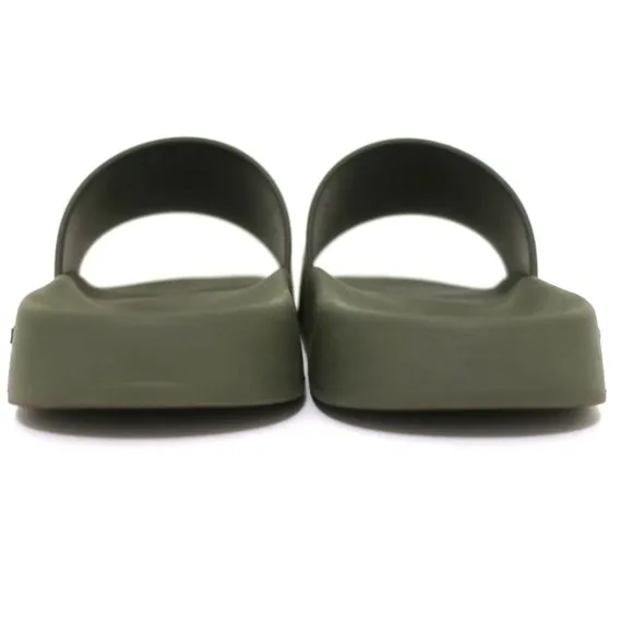 GIVENCHY CAMO POOL SLIDES GREEN RUBBER SIZE 39