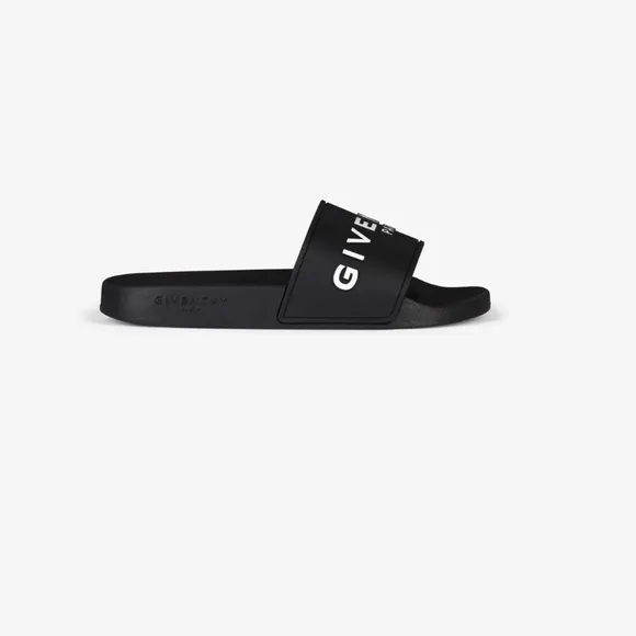 GIVENCHY rubber logo slides sandals